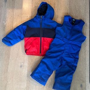 Barely used North Face jacket and snow pants 2T